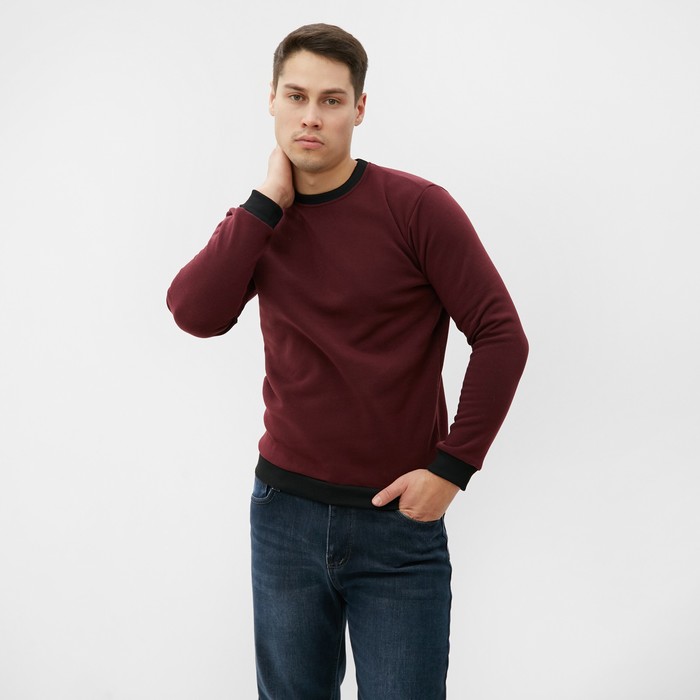 

Свитшот мужской No Brand 10145122 бордовый 46 RU, 10145122