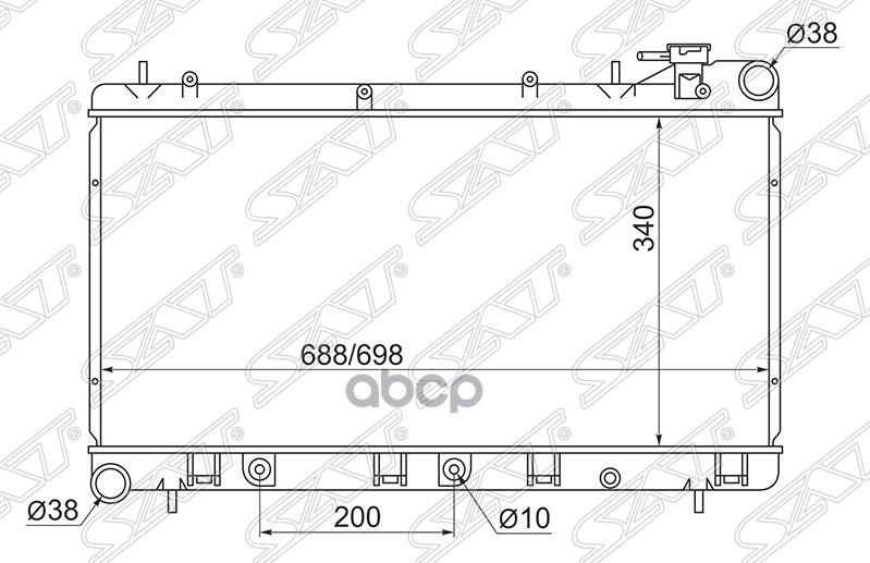 

Радиатор Subaru Forester 97-02/Impreza 93-99 Sat арт. SB0001-2R