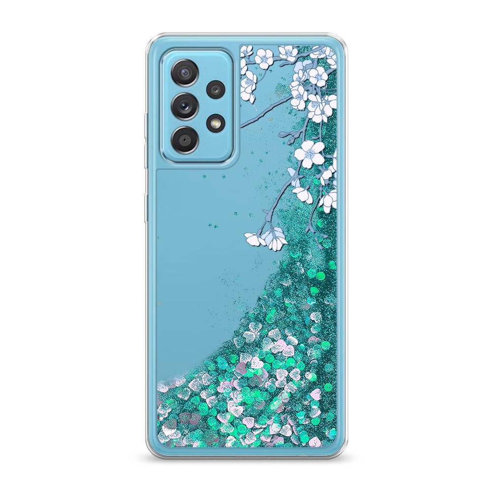 

Жидкий чехол с блестками "Цветочная фантазия 3" на Samsung Galaxy A52s, 2106595-1