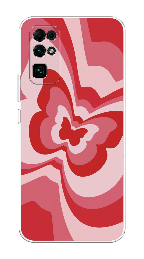 

Чехол на Honor 30 "Бабочка в стиле хиппи", Красный;розовый, 612150-1