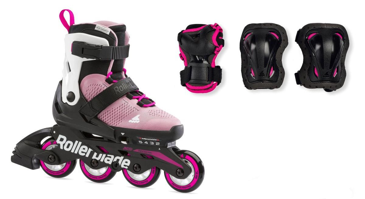 

Роликовые Коньки Rollerblade 2021 Micro Combo G Pink/White (См:17,5), Micro Combo G