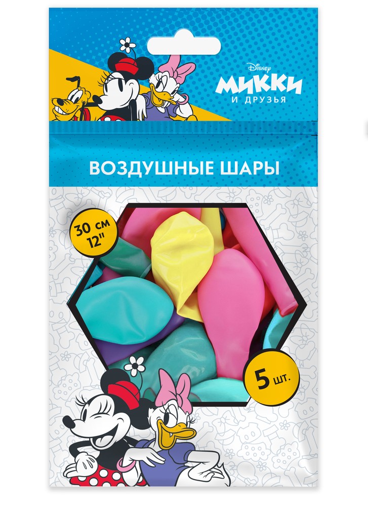 Воздушные шарики ND Play Минни Маус 30 см, 10 штук