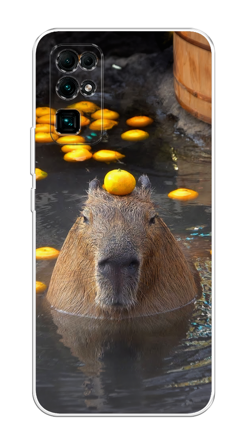 

Чехол на Honor 30 "Капибара отдыхает", Коричневый;оранжевый;серый, 612150-1
