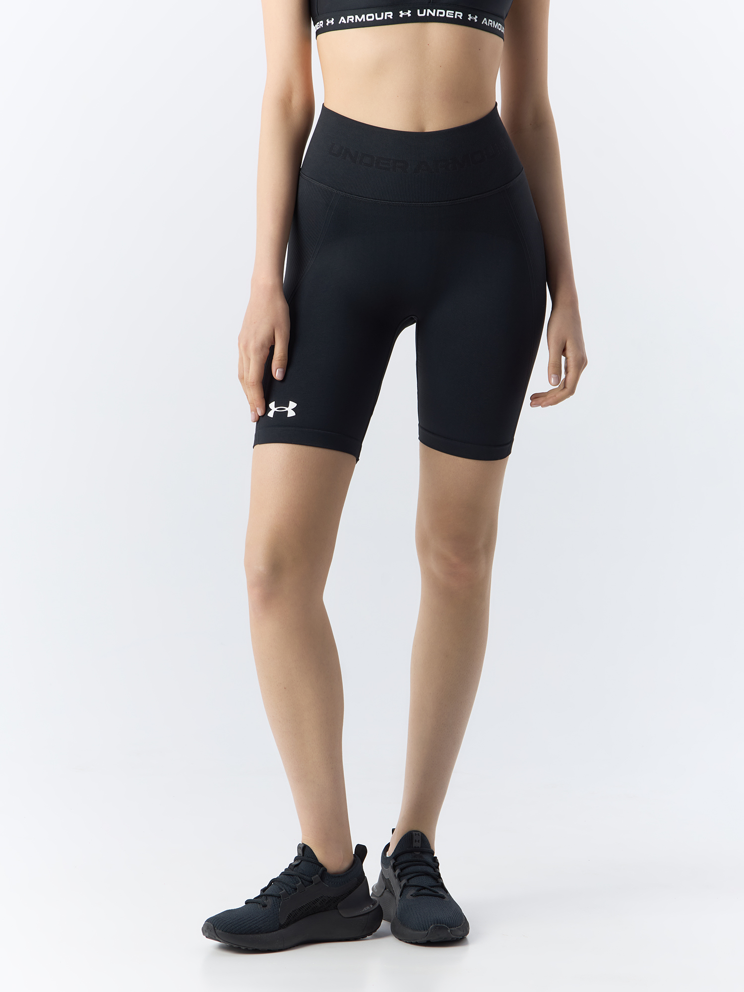 Шорты Under Armour UA Train Seamless Short женские, чёрные, размер LG, 1379151