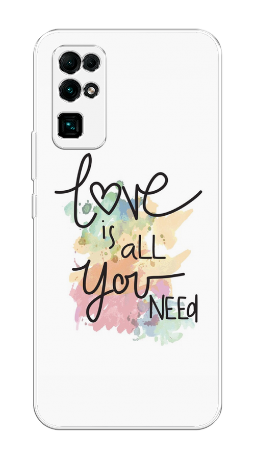 

Чехол на Honor 30 "Love is all you need", Белый;черный;зеленый, 612150-1