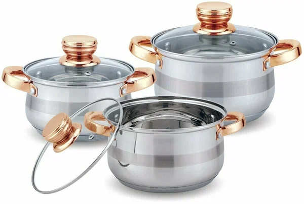 

Посуда KELLI KL-4216 6 пред., Серебристый