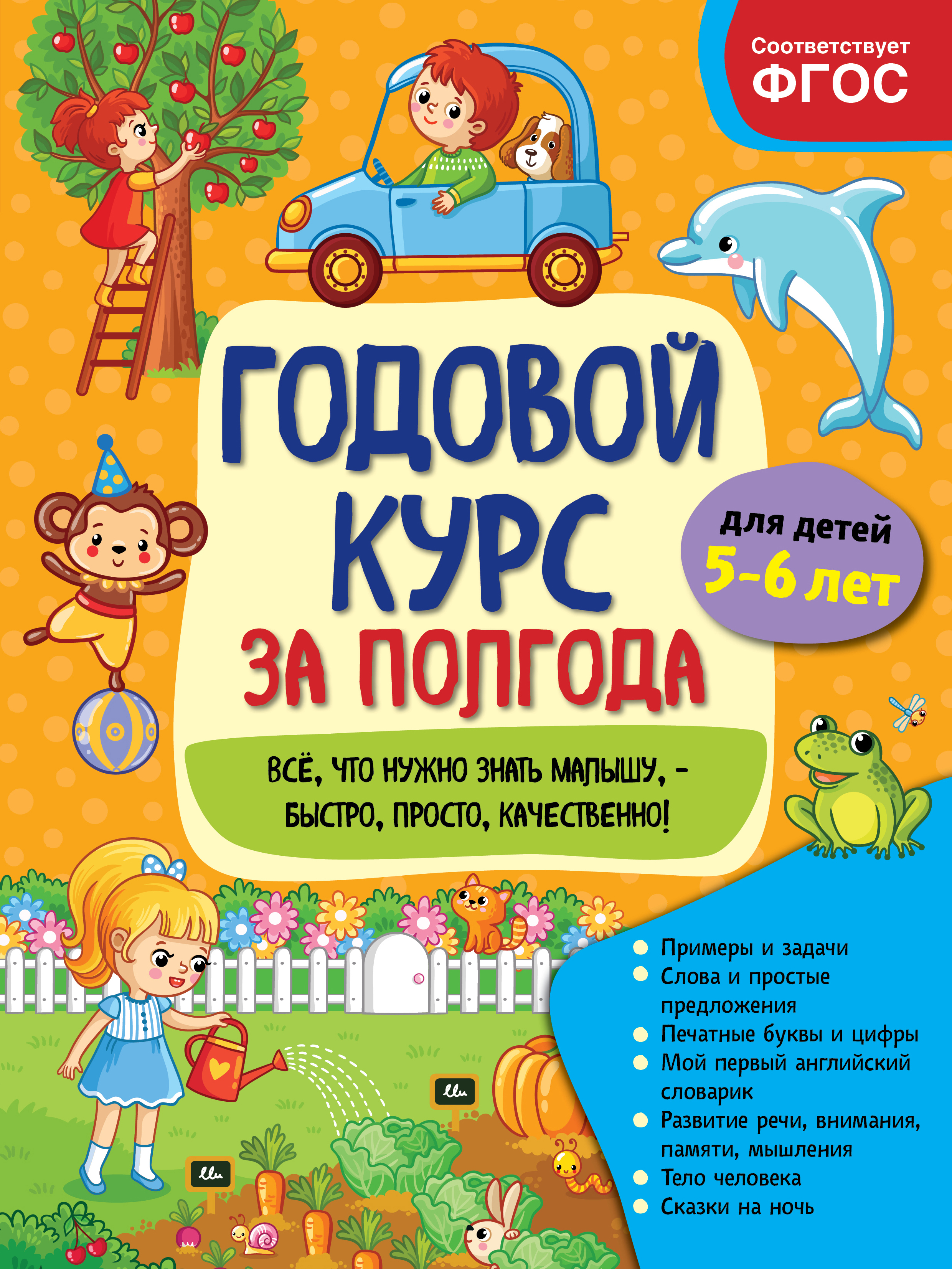 

Книга Годовой курс за полгода: для детей 5–6 лет