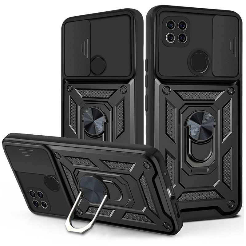 

Чехол с кольцом Bumper Case для Xiaomi Redmi 9C (черный)