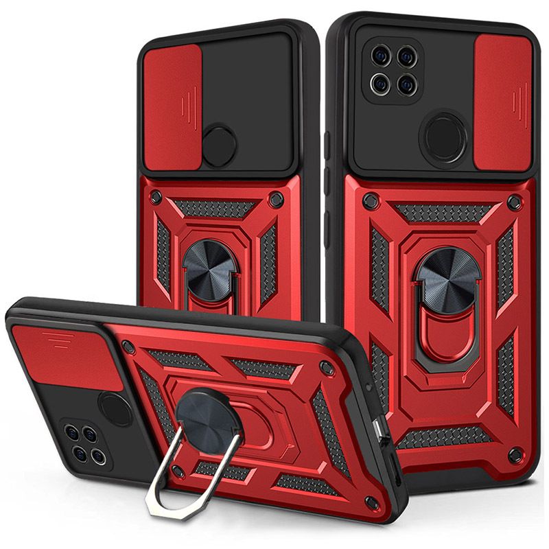 

Чехол с кольцом Bumper Case для Xiaomi Redmi 9C (красный)