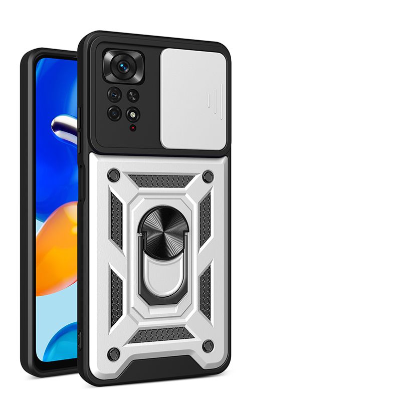 

Чехол с кольцом Bumper Case для Xiaomi Redmi Note 11 Pro+ 5G (серебряный)