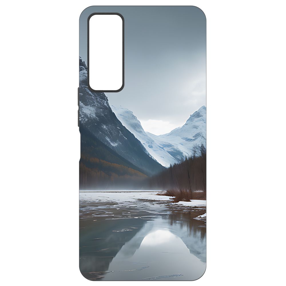 Чехол-накладка Krutoff Soft Case Весенняя оттепель для TCL 30 черный