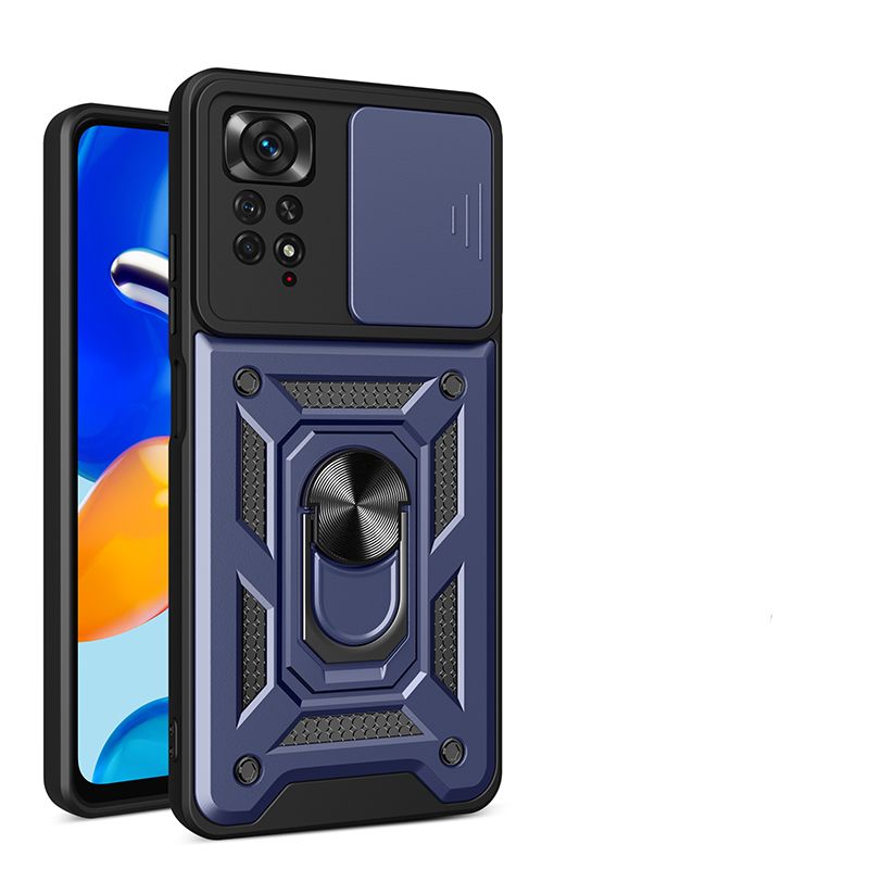 

Чехол с кольцом Bumper Case для Xiaomi Redmi Note 11 Pro (синий)
