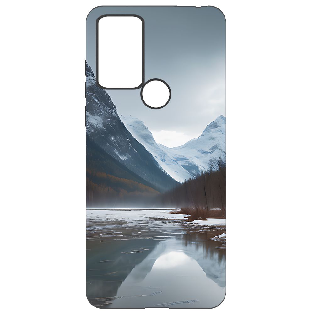 

Чехол-накладка Krutoff Soft Case Весенняя оттепель для TCL 30E черный