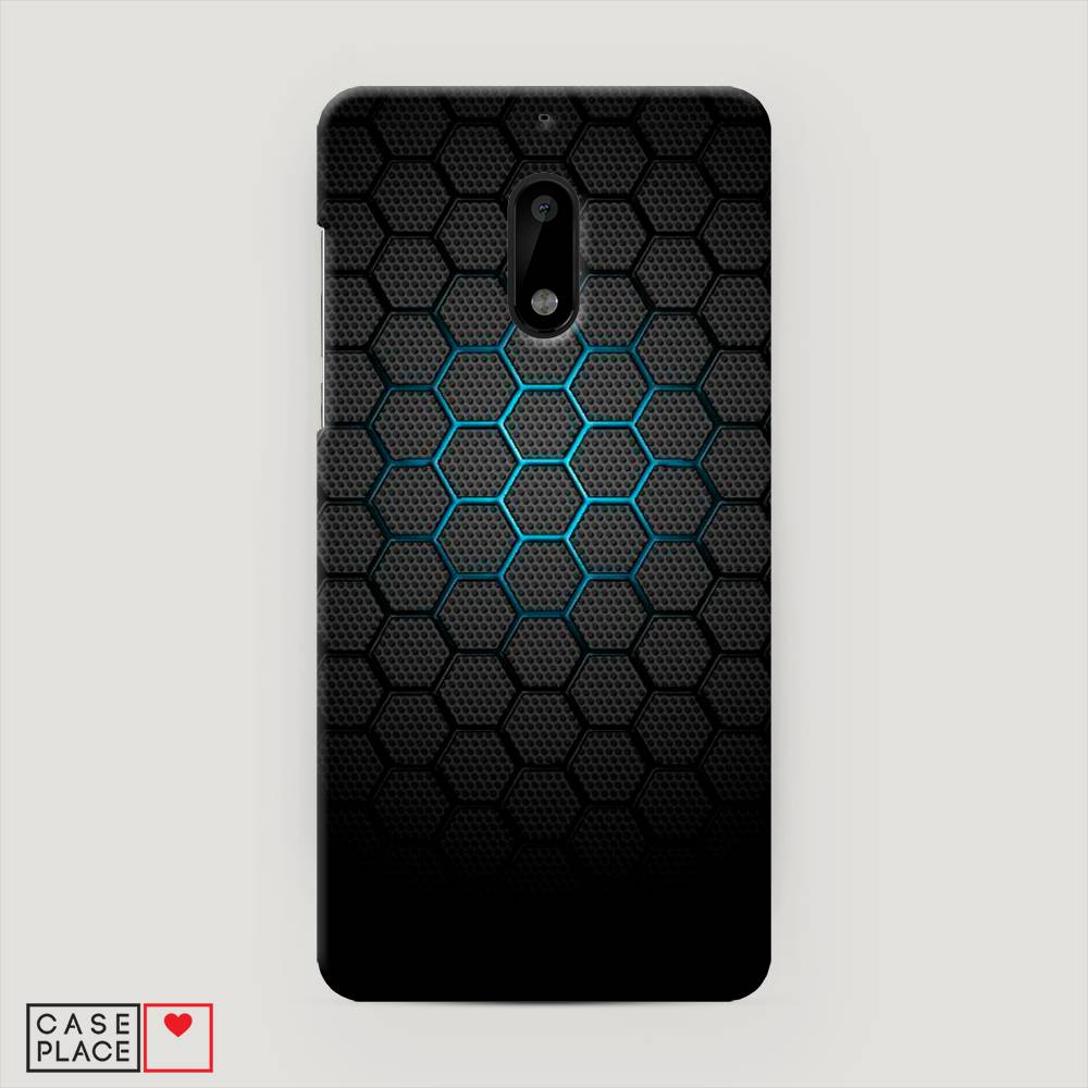 фото Чехол awog "бирюзовые соты" для nokia 6