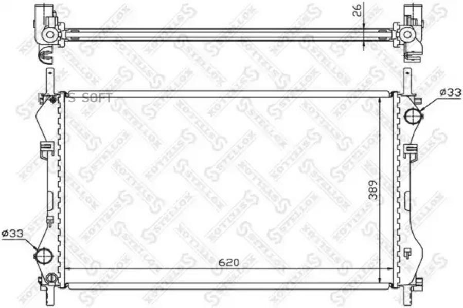 

Радиатор Stellox 1025132SX