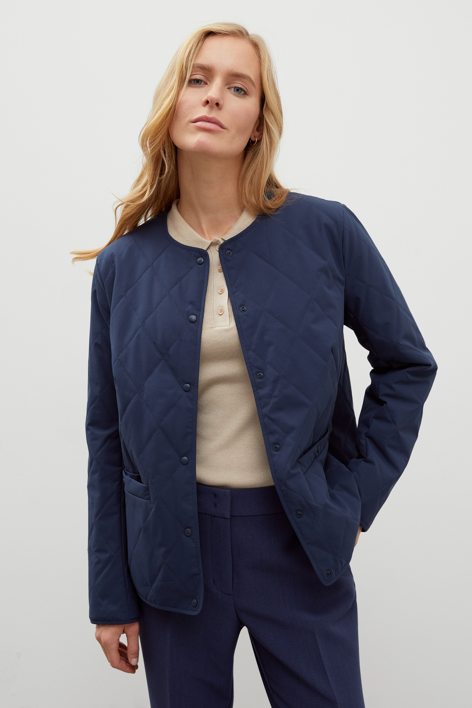 

Куртка женская Finn Flare FBD11046 синяя 2XL, FBD11046