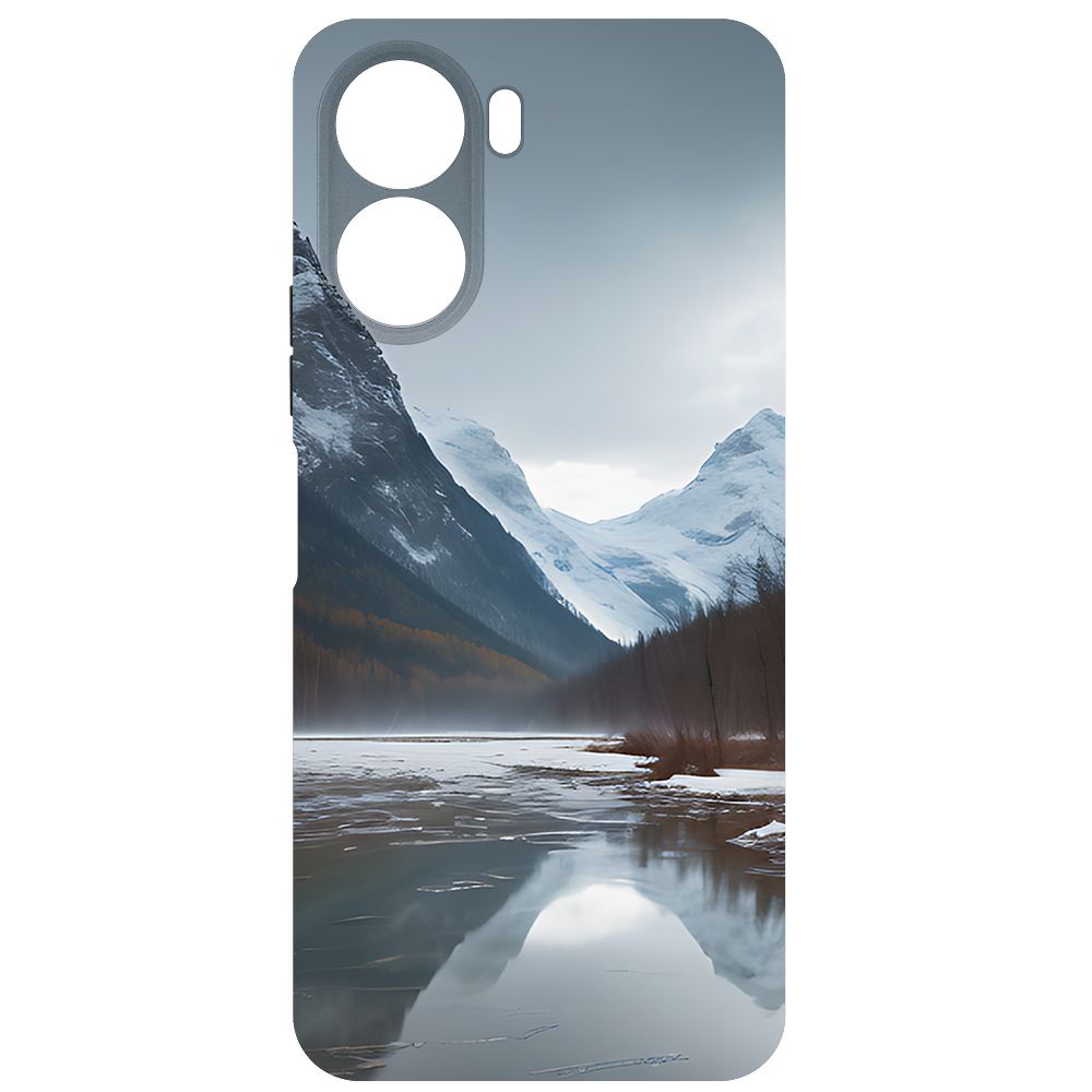 

Чехол-накладка Krutoff Soft Case Весенняя оттепель для Vivo Y16 черный