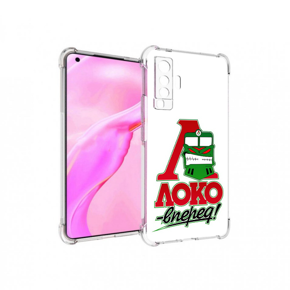 

Чехол MyPads Tocco для Vivo X50 ФК локо вперед (PT226969.391.181), Прозрачный, Tocco