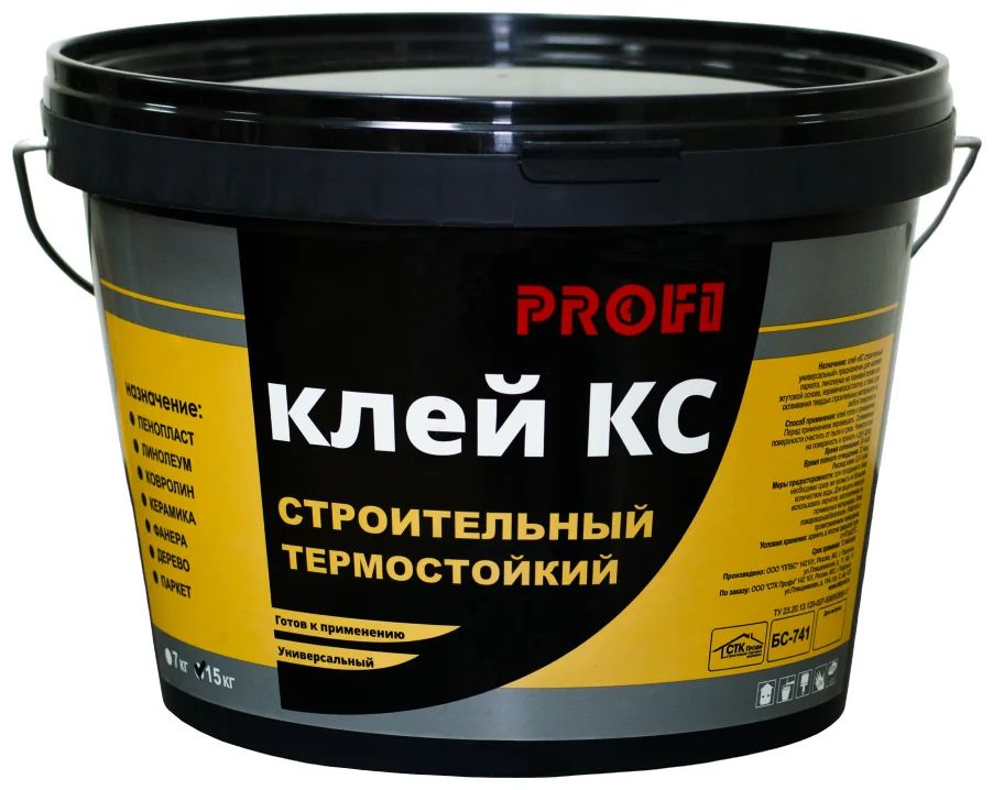 фото Клей строительный термостойкий profi кс 7кг бс-741-7 nobrand