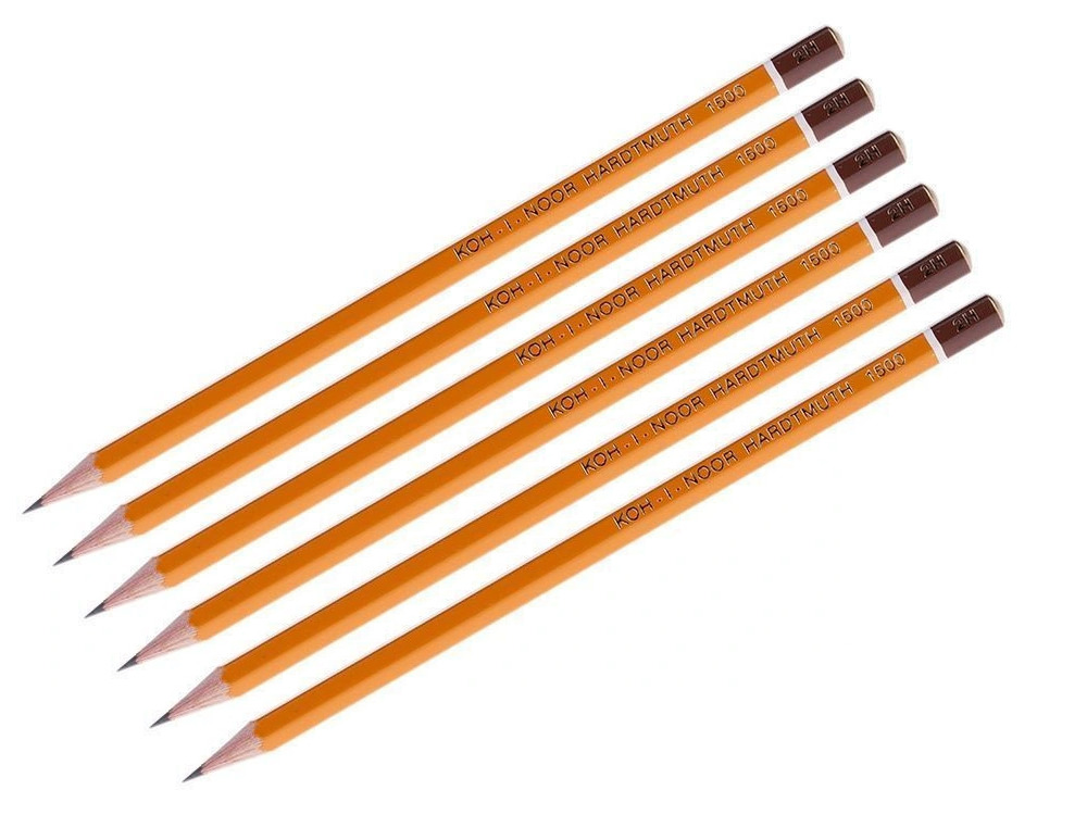 

Карандаш чернографитный Koh-I-Noor 1500 2H, заточенный 150002H01170RU 6 штук