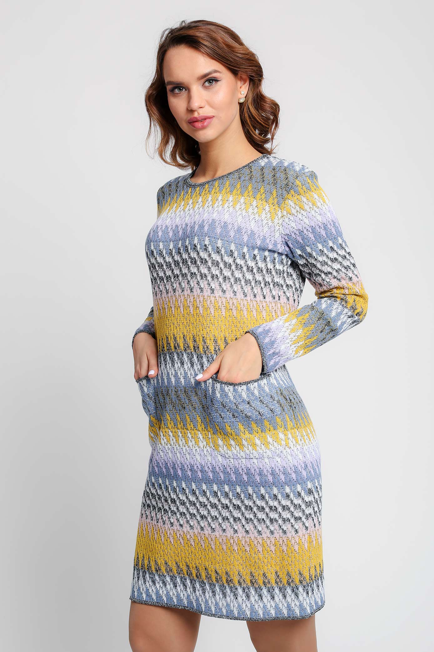 Платье женское Текстильная Мануфактура Д 2964 разноцветное 50 RU