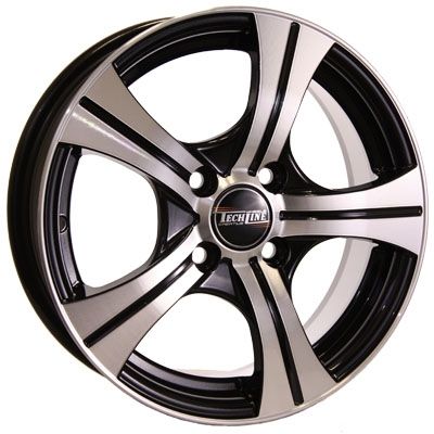 

Колесный диск R14 4x100 5,5J ET43 D60,1 Tech-Line 410 BD, Черный;серебристый