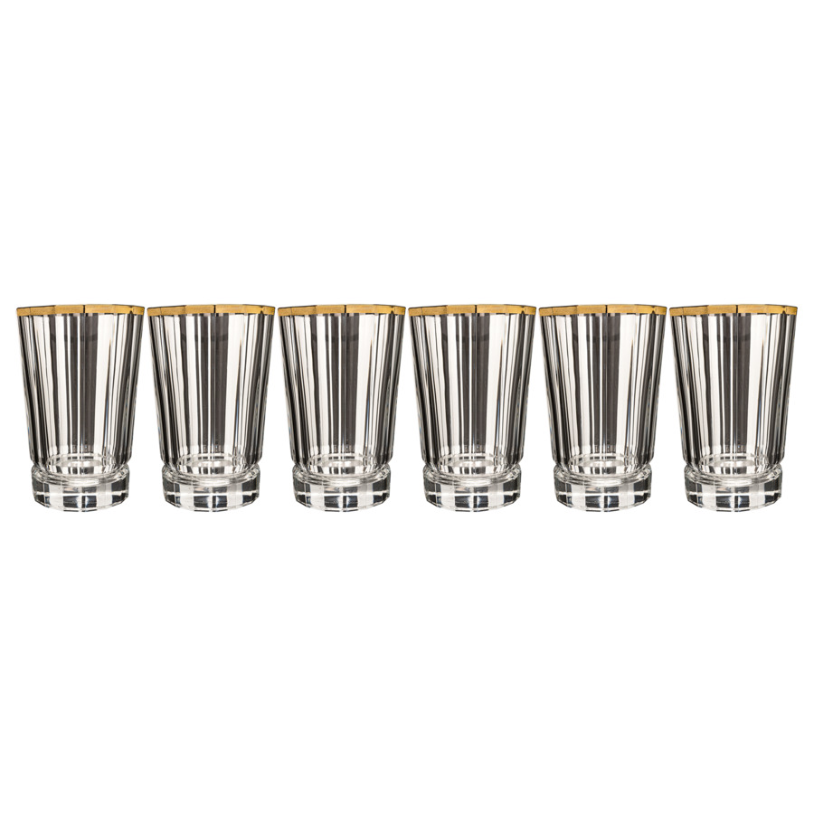 

Набор стаканов для воды Cristal D'arques Macassar Gold 360 мл, 6 шт, стекло