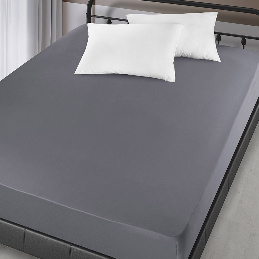 

Karna 3750 Простынь сатин "KARNA" SOLID на резинке 160x200+30 см. Темно-Серый