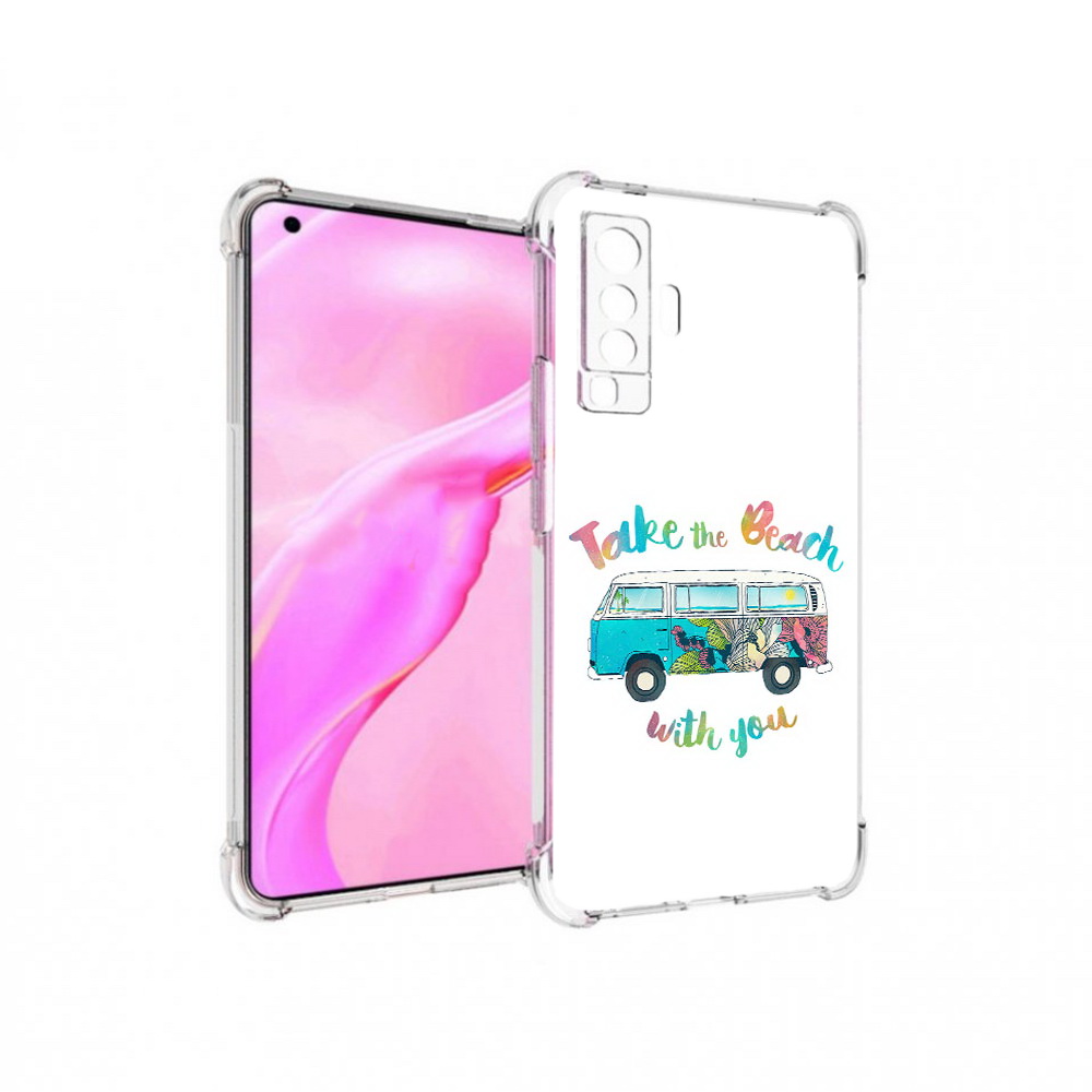 

Чехол MyPads Tocco для Vivo X50 Хиппи автобус (PT226969.391.190), Прозрачный, Tocco