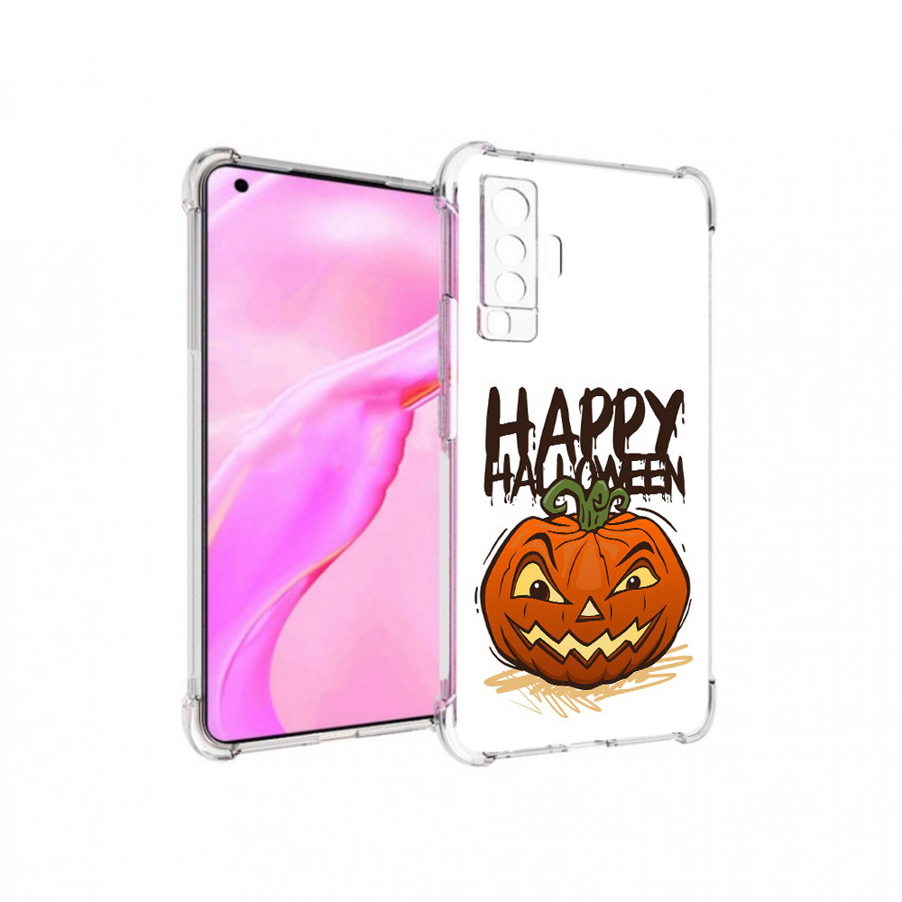 

Чехол MyPads Tocco для Vivo X50 Хэллоуин счастливый (PT226969.391.195), Прозрачный, Tocco