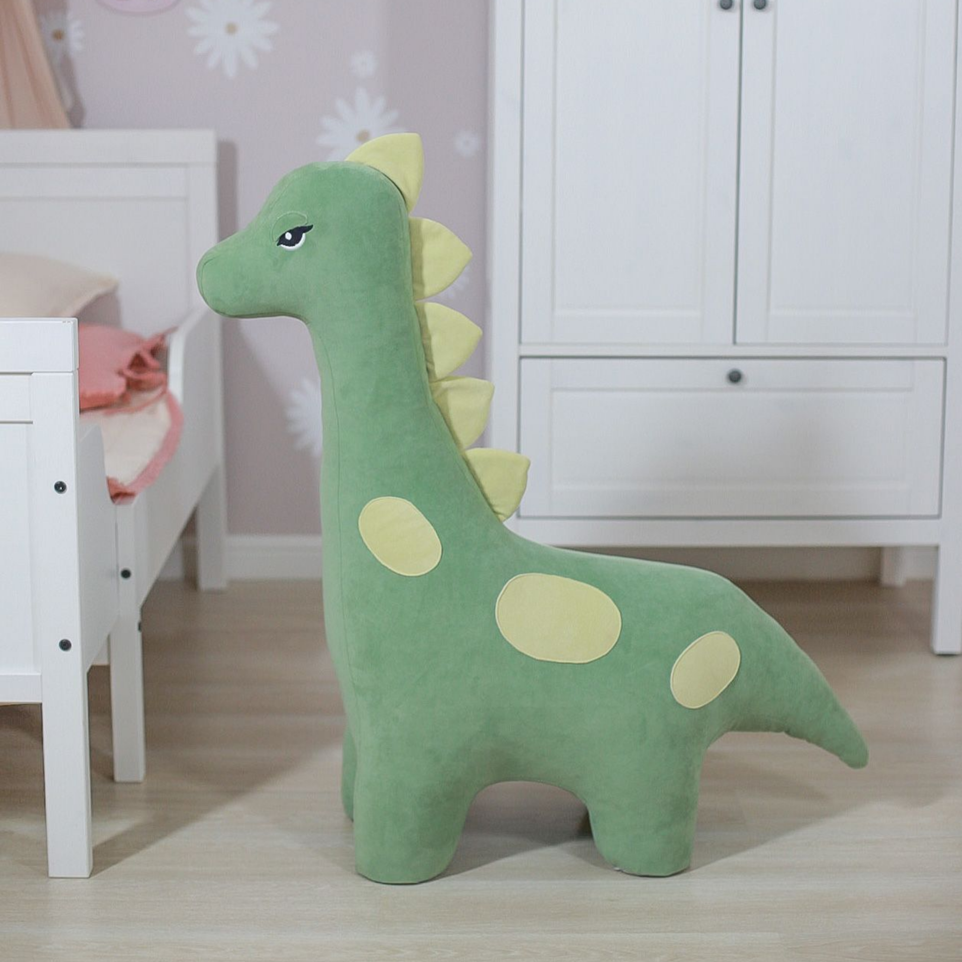 Мягкая игрушка для детей DPkids животное динозавр зеленый Диплодок Бронто