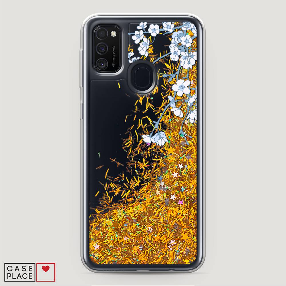 

Жидкий чехол с блестками "Цветочная фантазия 3" на Samsung Galaxy M30s, 29890-1