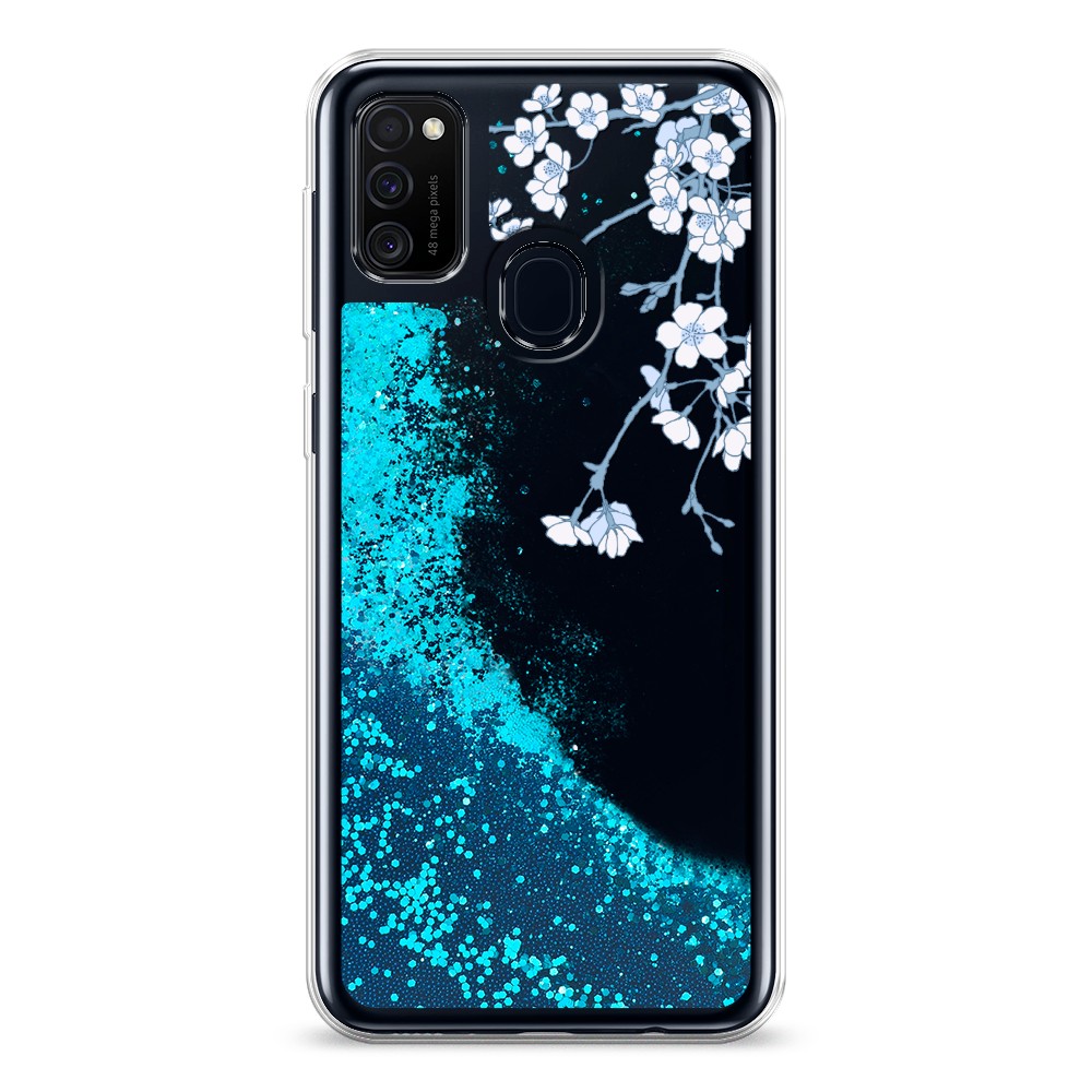 

Жидкий чехол с блестками "Цветочная фантазия 3" на Samsung Galaxy M30s, 29893-1
