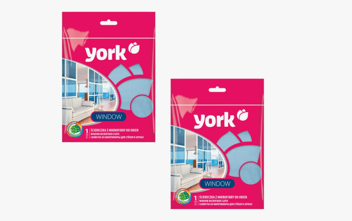 

Салфетка York из микрофибры для окон,2 шт