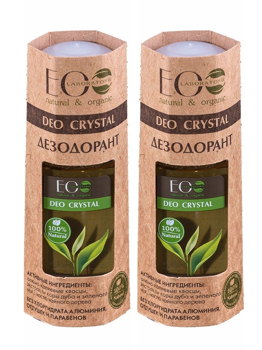

Дезодорант Ecolab для тела Deo Crystal Кора дуба и зеленый чай, 50 мл, 2 шт