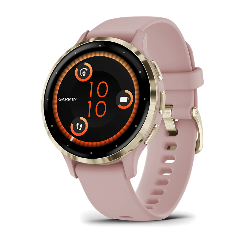 Смарт-часы Garmin Venu 3S, GPS, Wi-Fi, Pink Dawn + Soft Gold