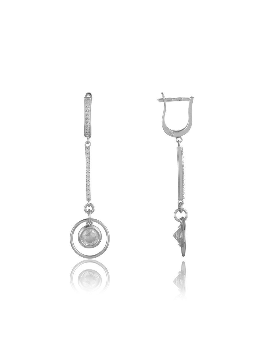 

Серьги подвески из серебра с фианитом TOP CRYSTAL 40455380, 40455380