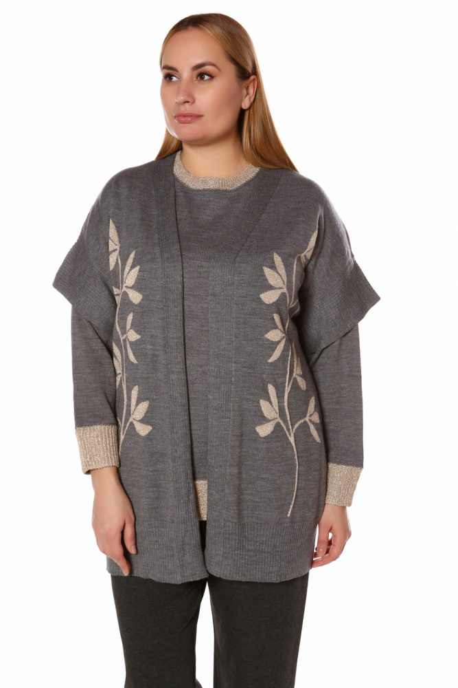 

Кардиган женский Piero Moretti DAISY576 серый L, DAISY576