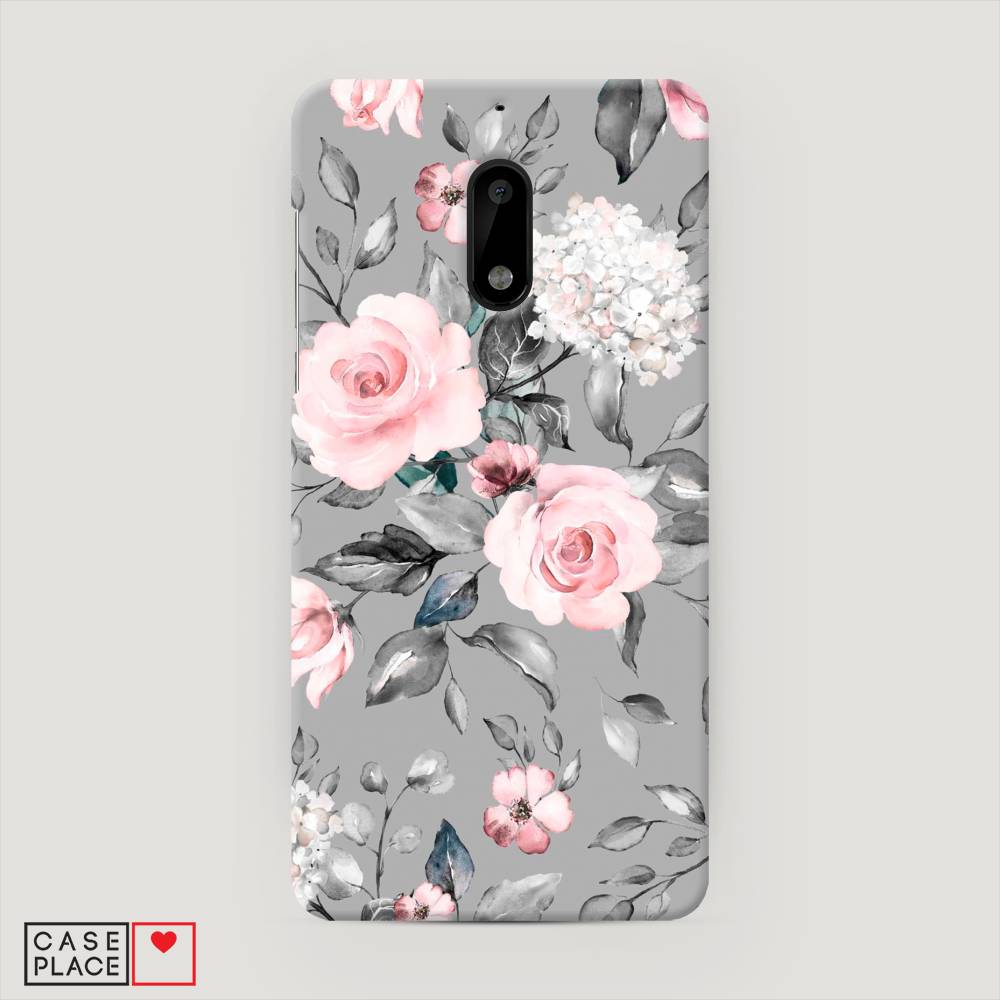 

Чехол Awog "Розы на сером" для Nokia 6, 120320-6