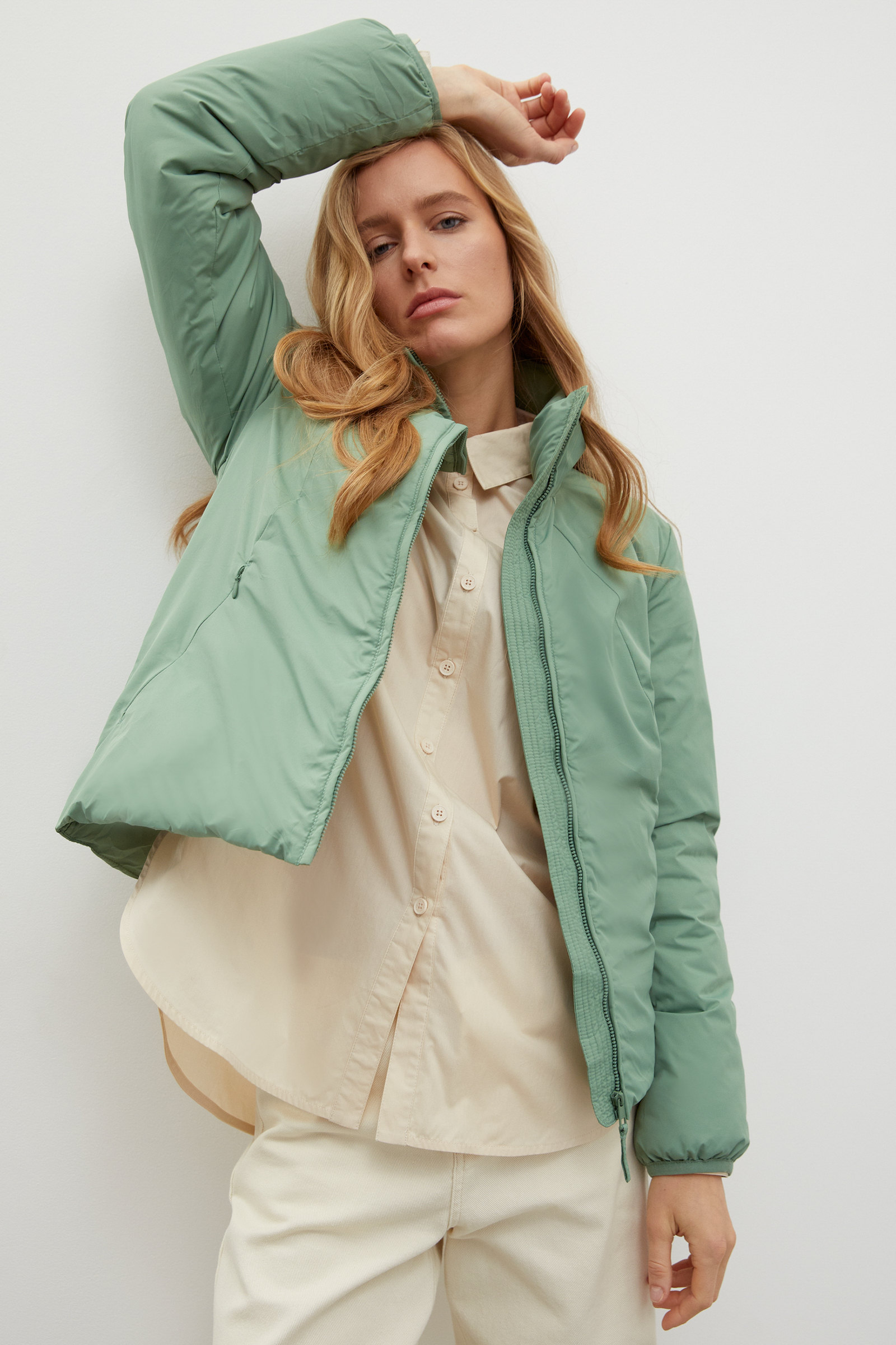 Куртка женская Finn Flare FBD11078 зеленая XL