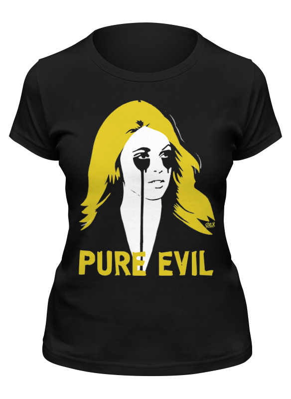 Футболка женская Printio Pure evil черная 2XL