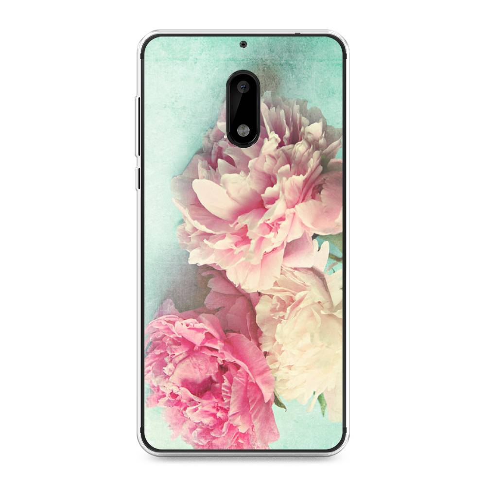 

Чехол Awog на Nokia 6 / Нокиа 6 "Пионы new", 120350-8