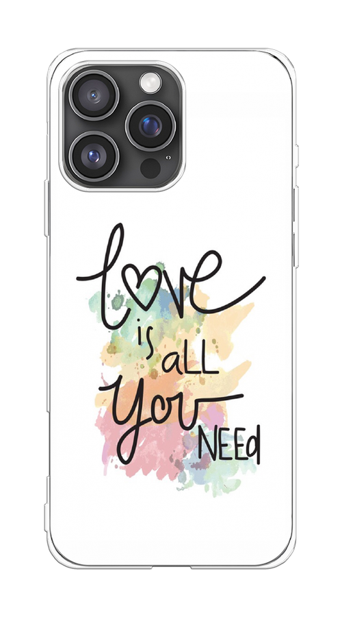 

Чехол на Apple iPhone 16 Pro Max "Love is all you need", Белый;черный;зеленый, 16350-1