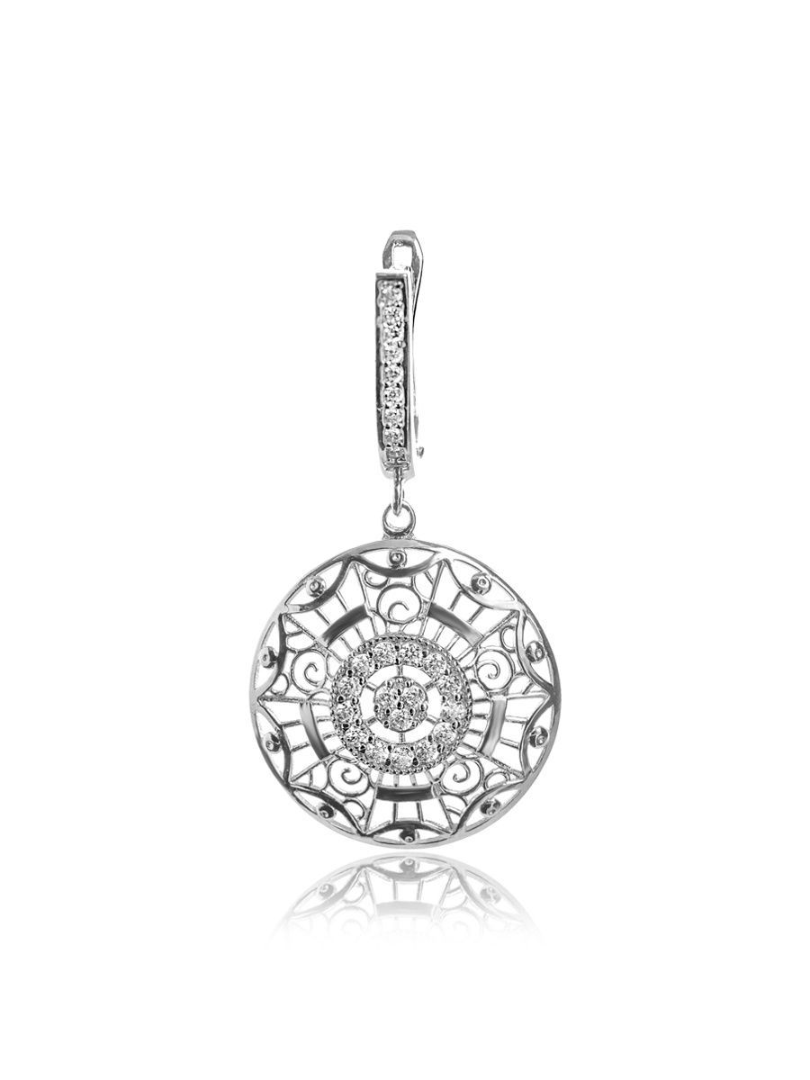 

Серьги подвески из серебра с фианитом TOP CRYSTAL 40455386, 40455386