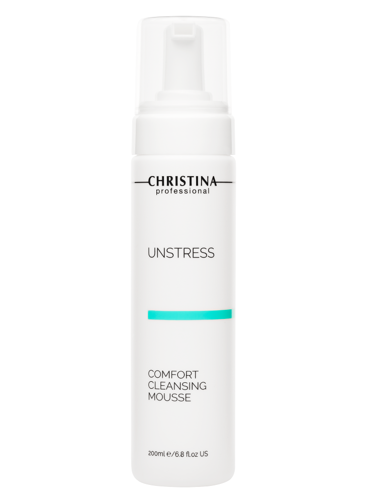 Мусс для лица Christina Unstress Comfort Cleansing Mousse 200 мл clarins питательное отшелушивающее масло для лица comfort scrub