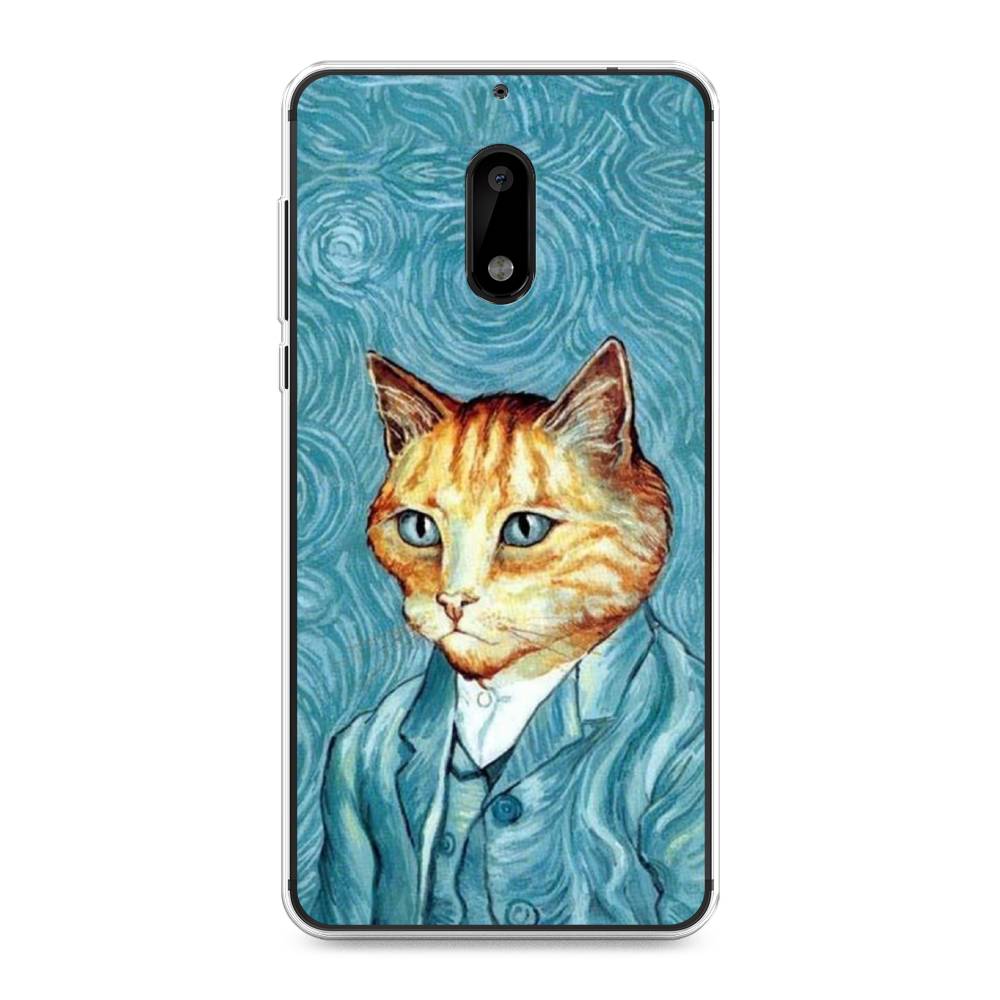 

Чехол Awog на Nokia 6 / Нокиа 6 "Кот Ван Гог", Голубой;коричневый, 120350-2