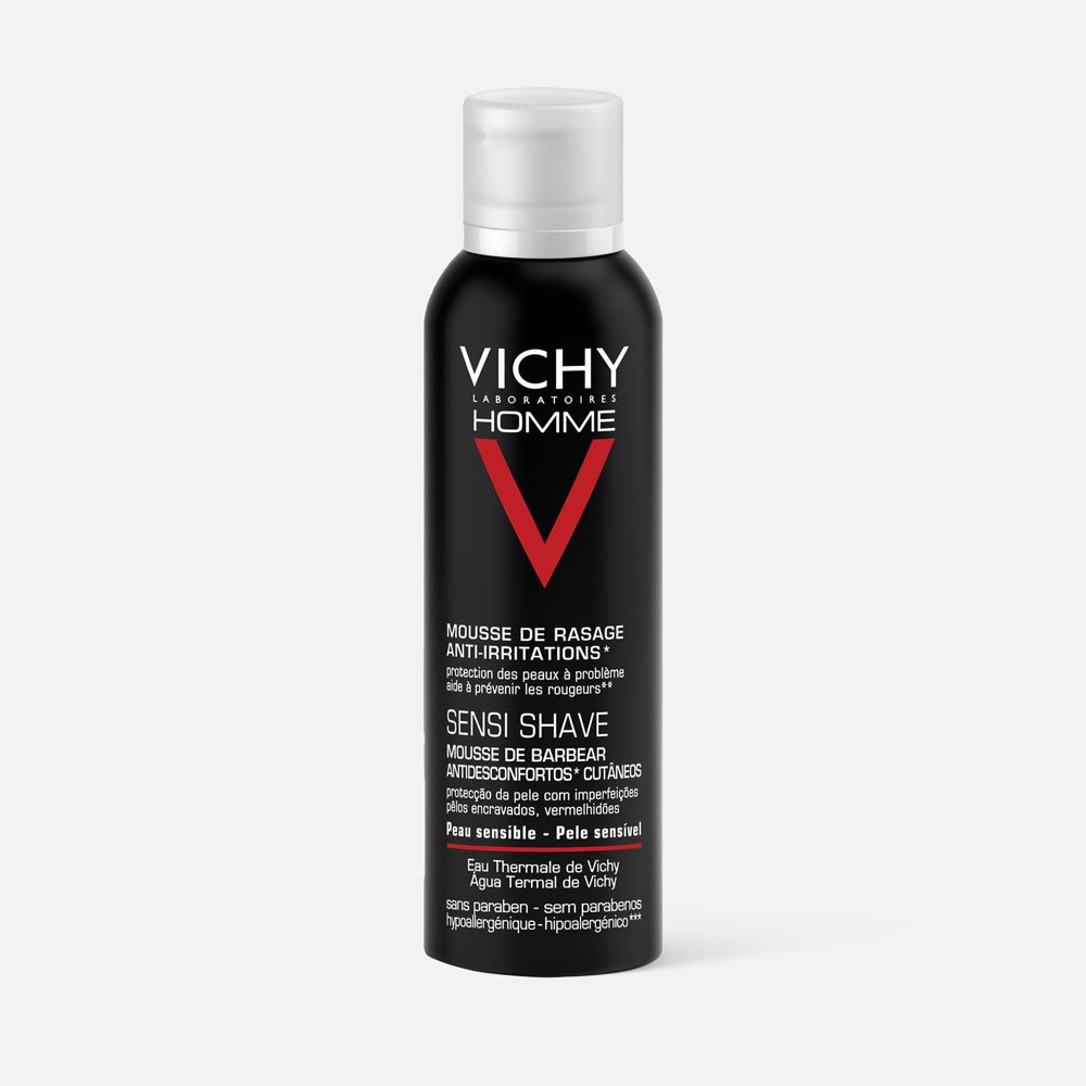 Пена для бритья VICHY Homme Mousse De Rasage Anti-Irritations 200 мл