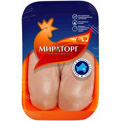 Грудка куриная филе без кожи Мираторг охлажденная 850 г