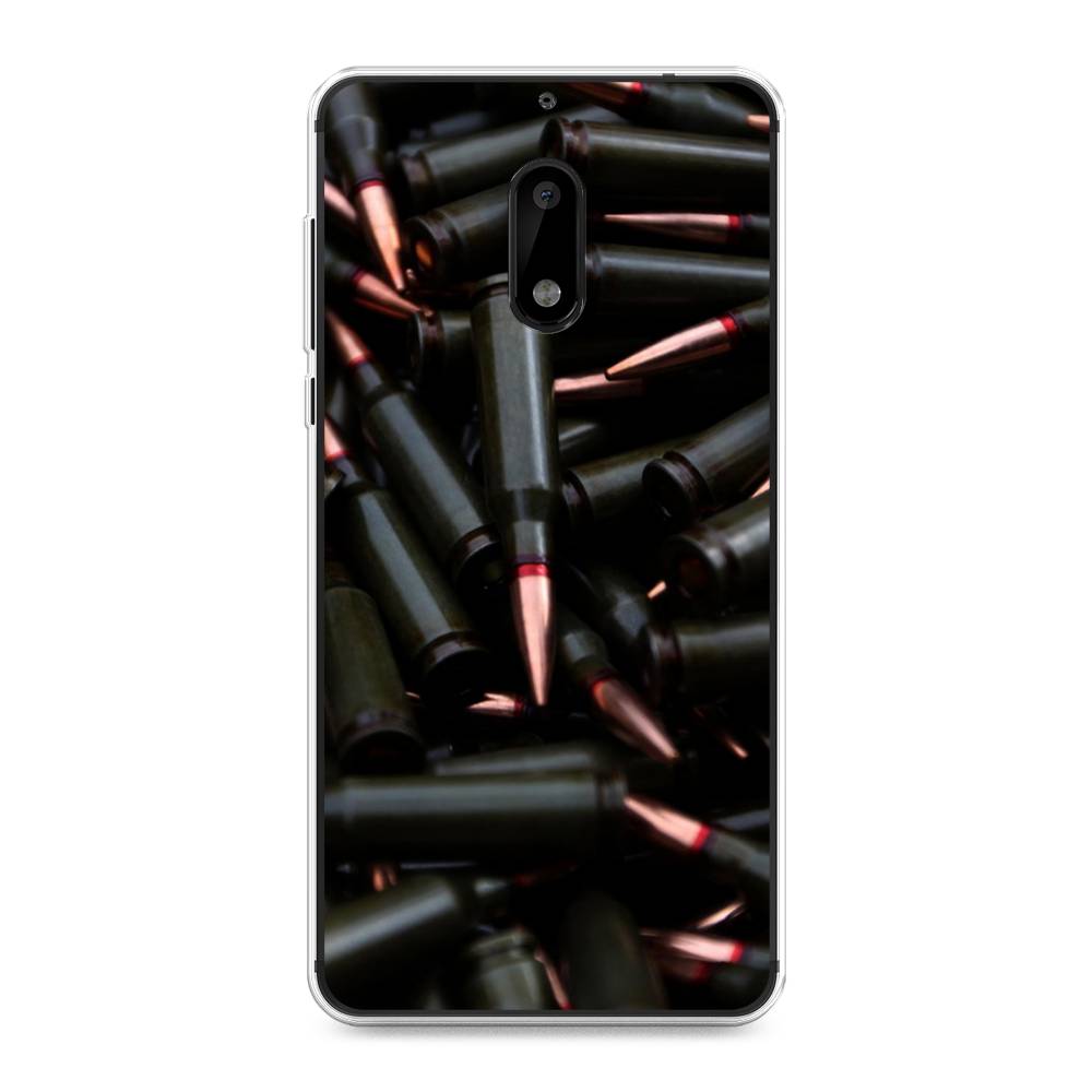 

Чехол Awog на Nokia 6 / Нокиа 6 "Пули черные", Черный;коричневый, 120350-5