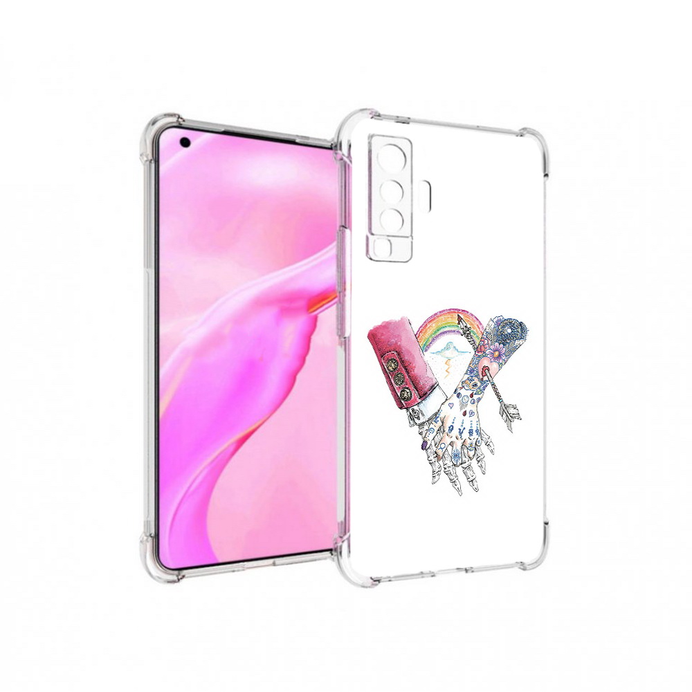 

Чехол MyPads Tocco для Vivo X50 абстракция руки в татуировках (PT226969.391.212), Прозрачный, Tocco
